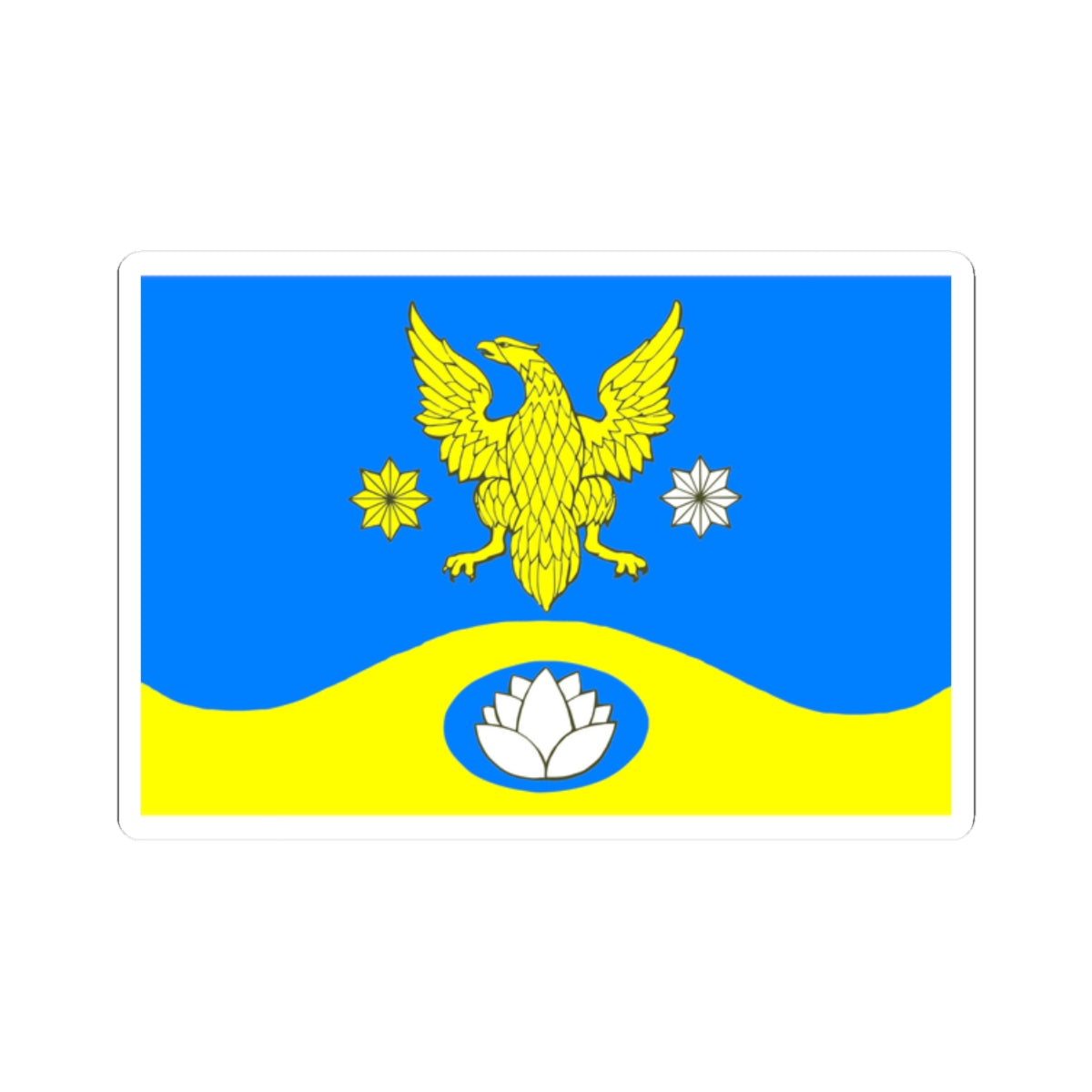 Flag Koltushi Leningrad oblast (Russia) STICKER Vinyl Kiss-Cut Decal