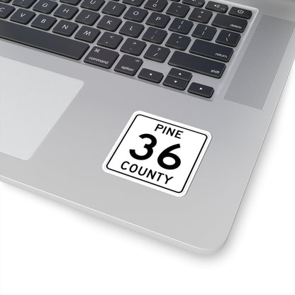 Pine County Route 36 MN (Minnesota) (Road Sign) STICKER Vinyl Kiss-Cut Decal
