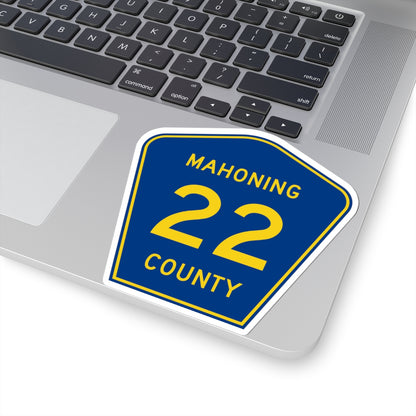 Mahoning County 22 (Ohio) (Road Sign) STICKER Vinyl Kiss-Cut Decal