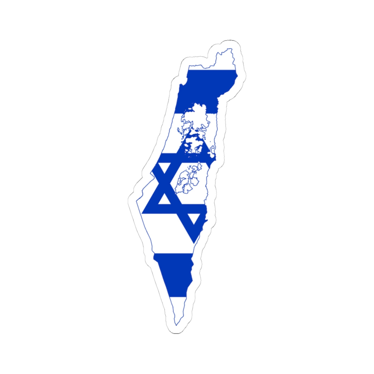 Israel Flag-map including Area C (Israel) STICKER Vinyl Kiss-Cut Decal
