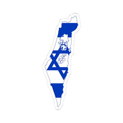 Israel Flag-map including Area C (Israel) STICKER Vinyl Kiss-Cut Decal