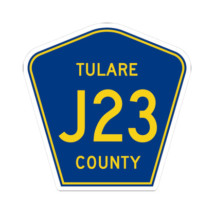 Tulare County J23 (California) (Road Sign) STICKER Vinyl Kiss-Cut Decal