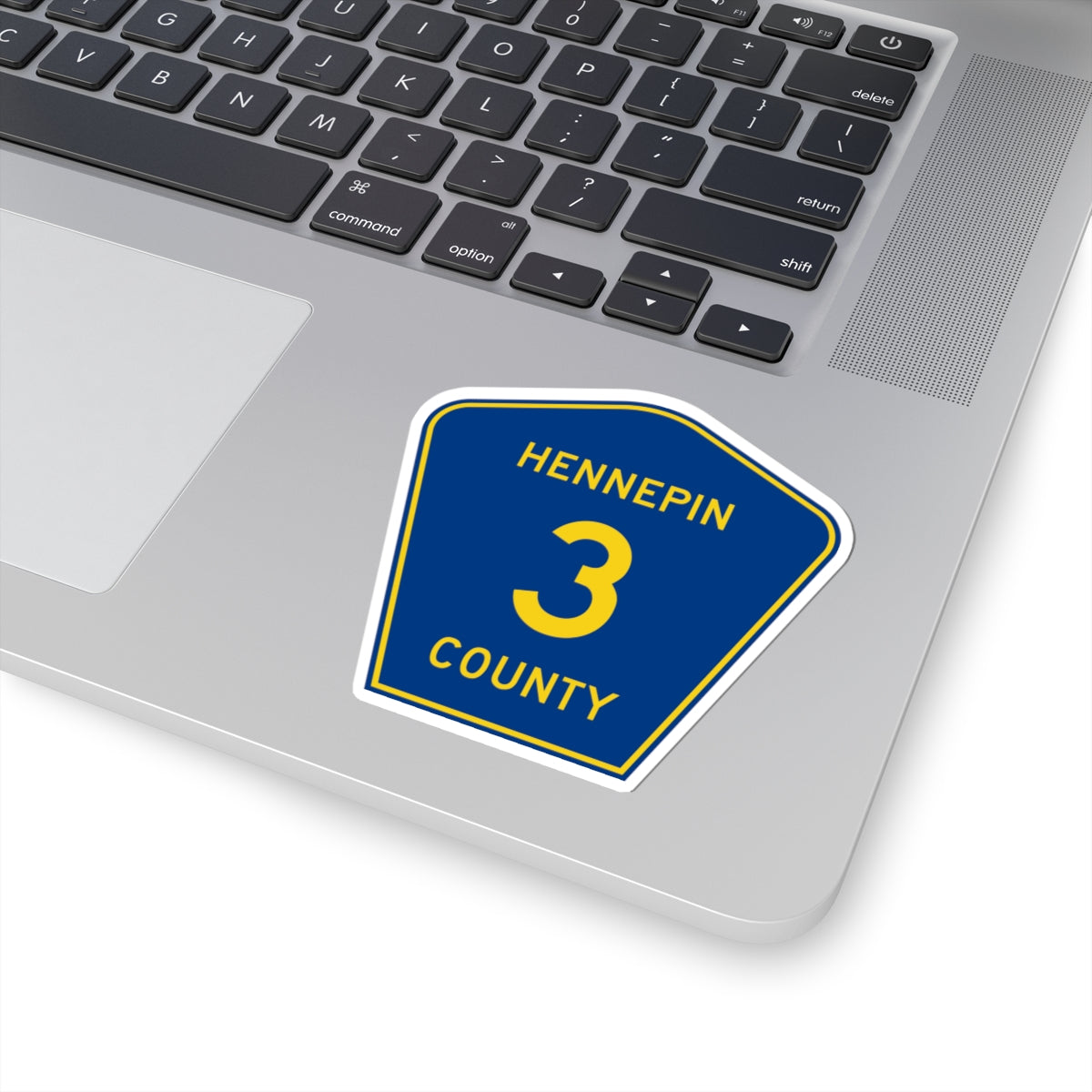 Hennepin County 3 (Minnesota) (Road Sign) STICKER Vinyl Kiss-Cut Decal