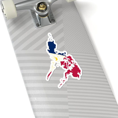 Flag map of the Philippines navy blue (Philippines) STICKER Vinyl Kiss-Cut Decal