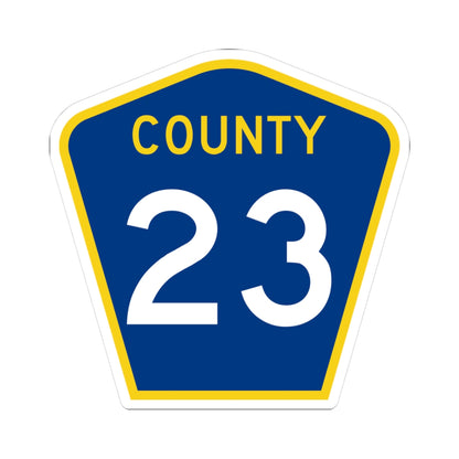 County 23 MN (Minnesota) (Road Sign) STICKER Vinyl Kiss-Cut Decal