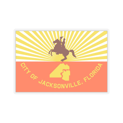 Flag of Jacksonville, Florida - STICKER Vinyl Kiss-Cut Decal