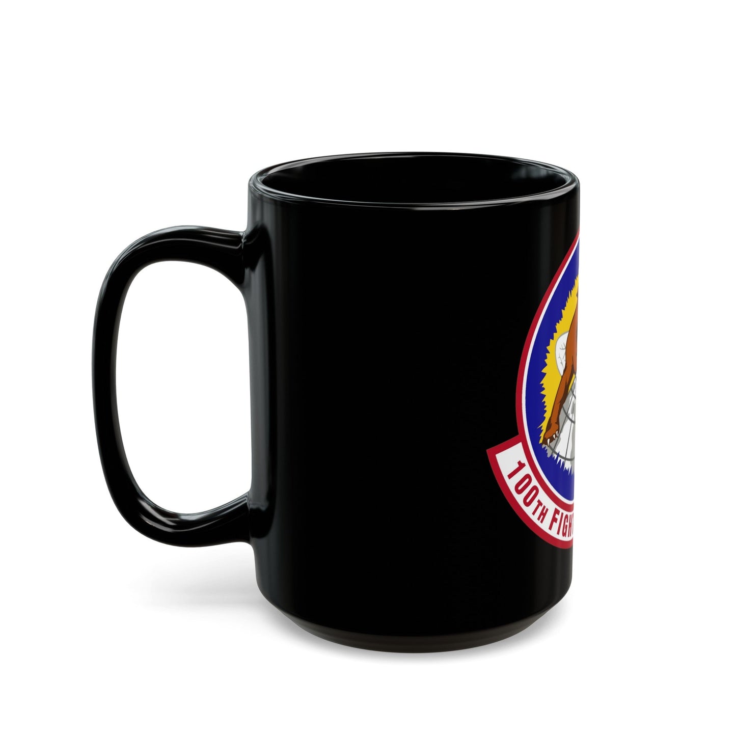 100th Fighter Squadron (U.S. Air Force) Black Coffee Mug-The Sticker Space