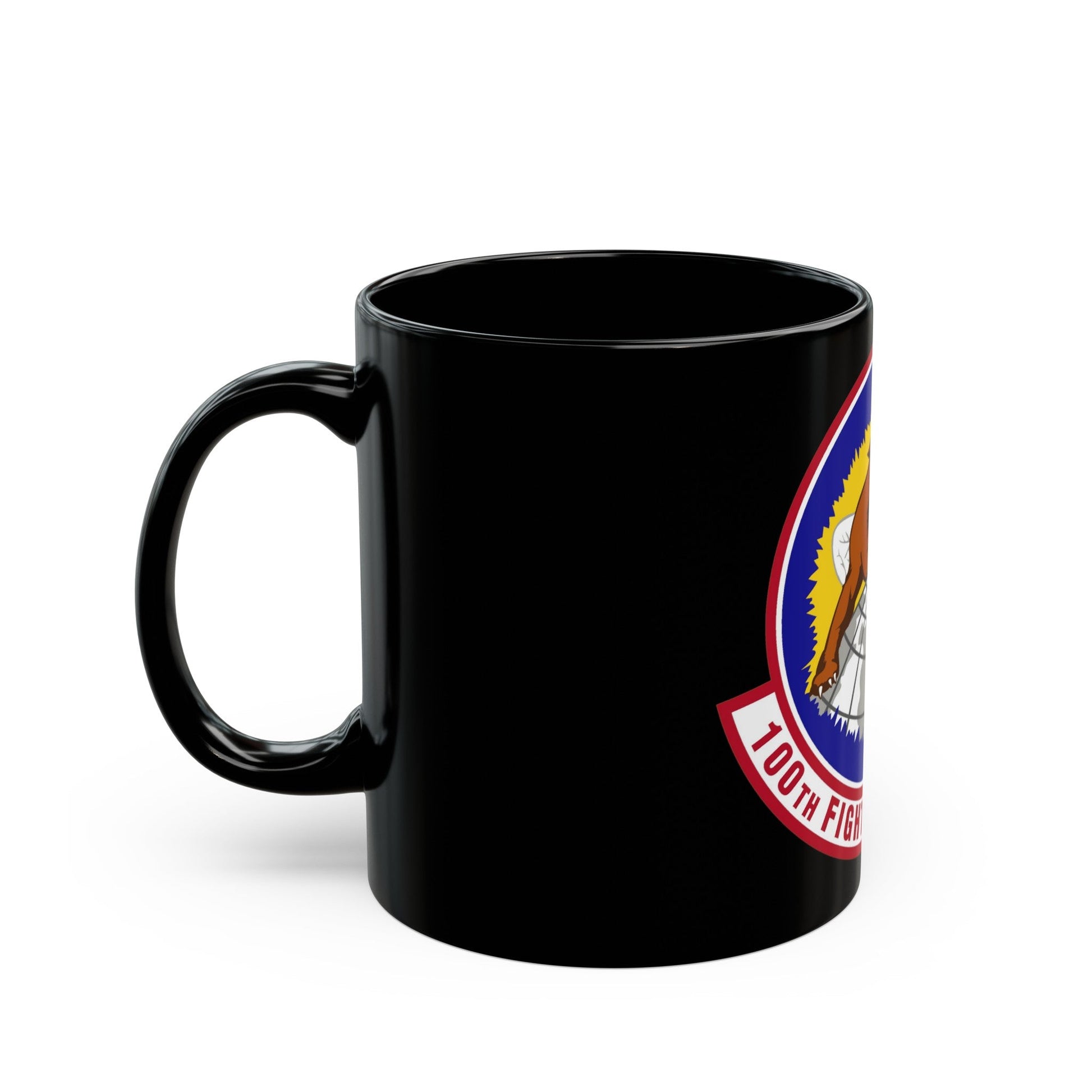 100th Fighter Squadron (U.S. Air Force) Black Coffee Mug-The Sticker Space