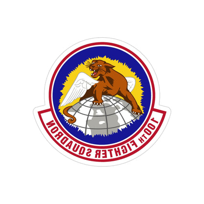 100th Fighter Squadron (U.S. Air Force) REVERSE PRINT Transparent STICKER-6" × 6"-The Sticker Space