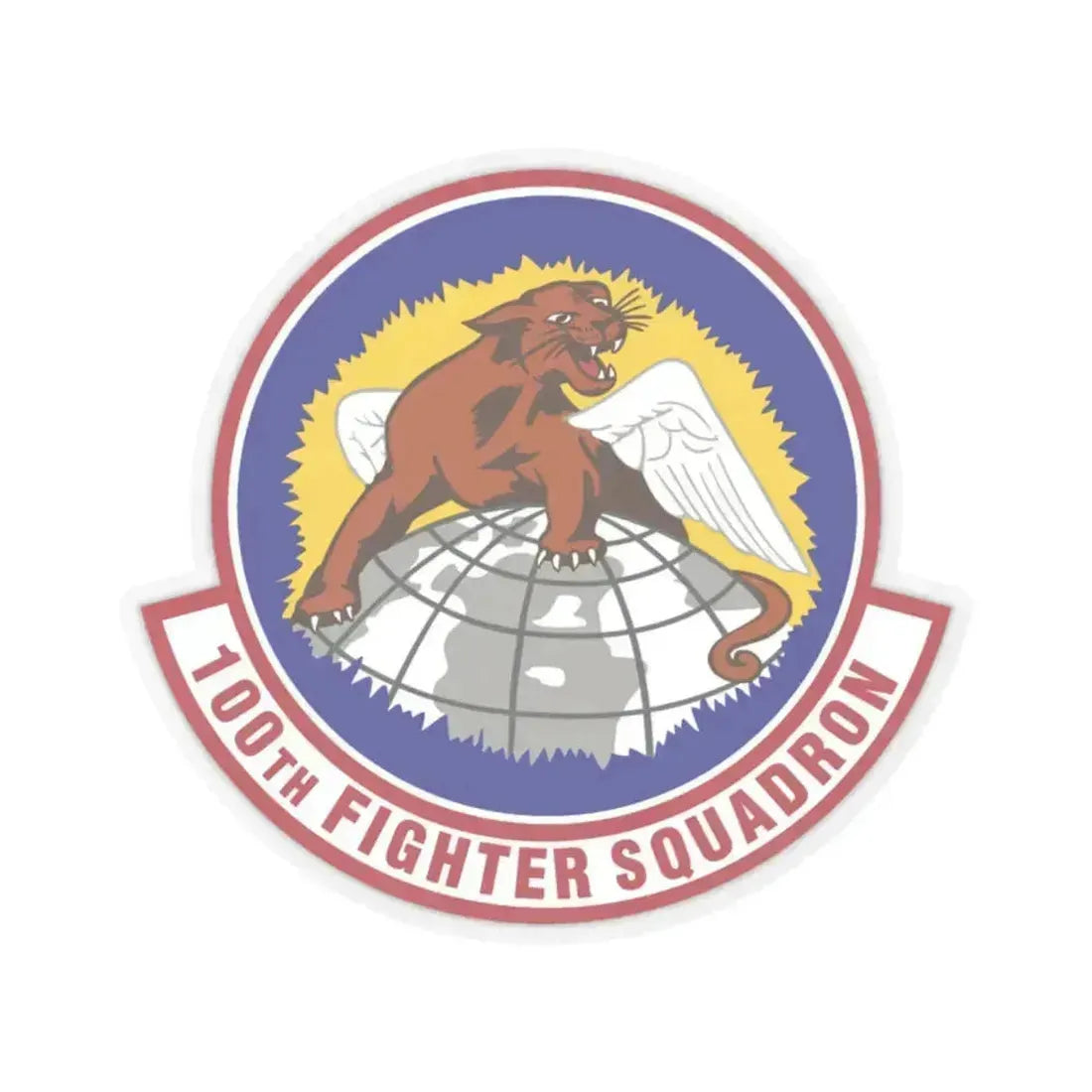 100th Fighter Squadron (U.S. Air Force) STICKER Vinyl Kiss-Cut Decal 2 Inch Transparent - The Sticker Space