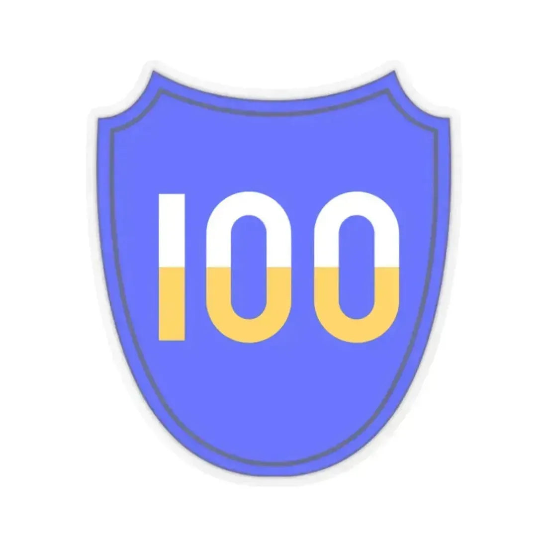100th Infantry Division SSI (U.S. Army) STICKER Vinyl Kiss-Cut Decal 2 Inch Transparent - The Sticker Space