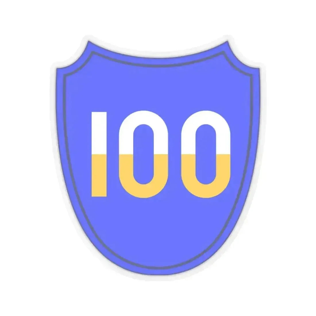 100th Infantry Division SSI (U.S. Army) STICKER Vinyl Kiss-Cut Decal 3 Inch Transparent - The Sticker Space