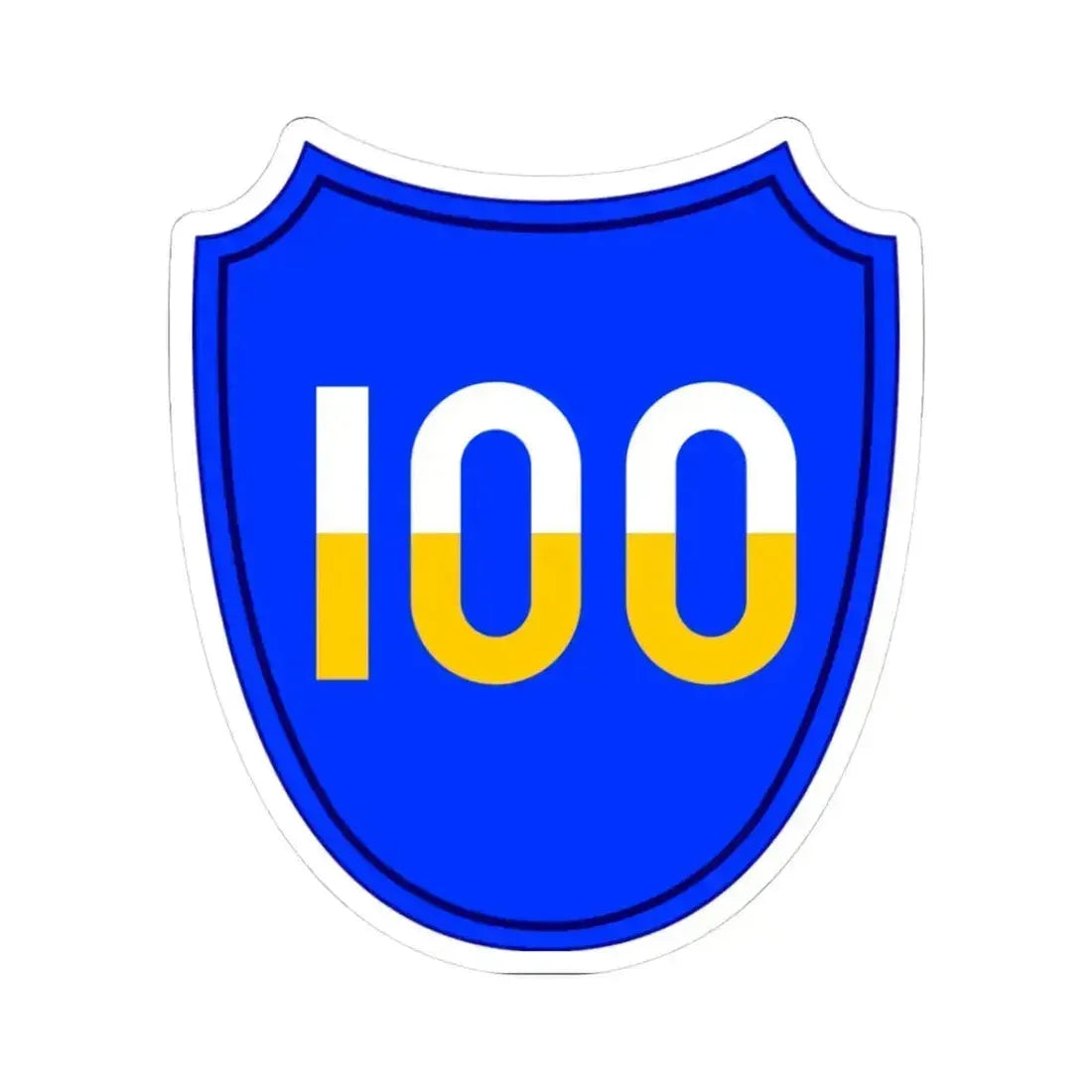 100th Infantry Division SSI (U.S. Army) STICKER Vinyl Kiss-Cut Decal 3 Inch White - The Sticker Space