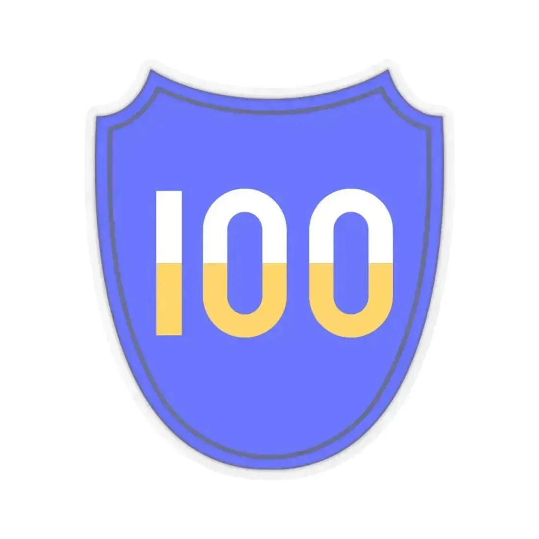 100th Infantry Division SSI (U.S. Army) STICKER Vinyl Kiss-Cut Decal 4 Inch Transparent - The Sticker Space