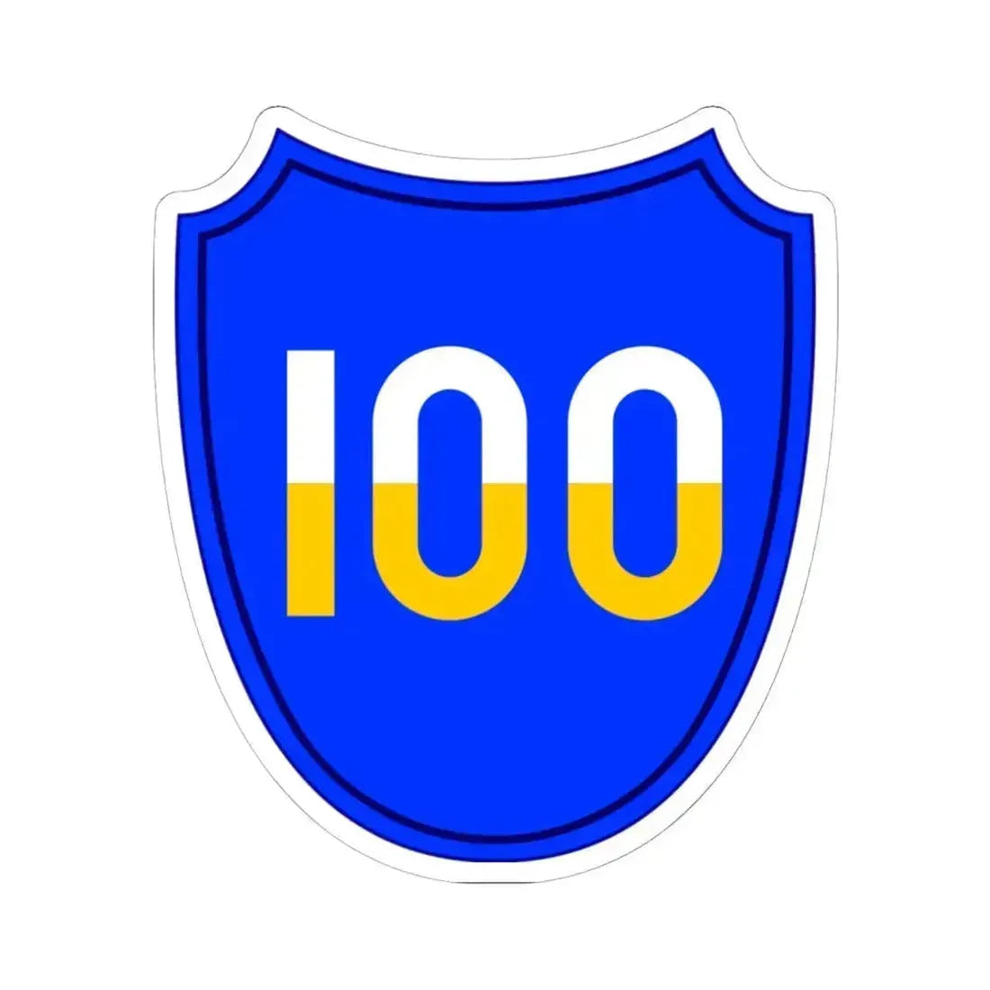 100th Infantry Division SSI (U.S. Army) STICKER Vinyl Kiss-Cut Decal 6 Inch White - The Sticker Space