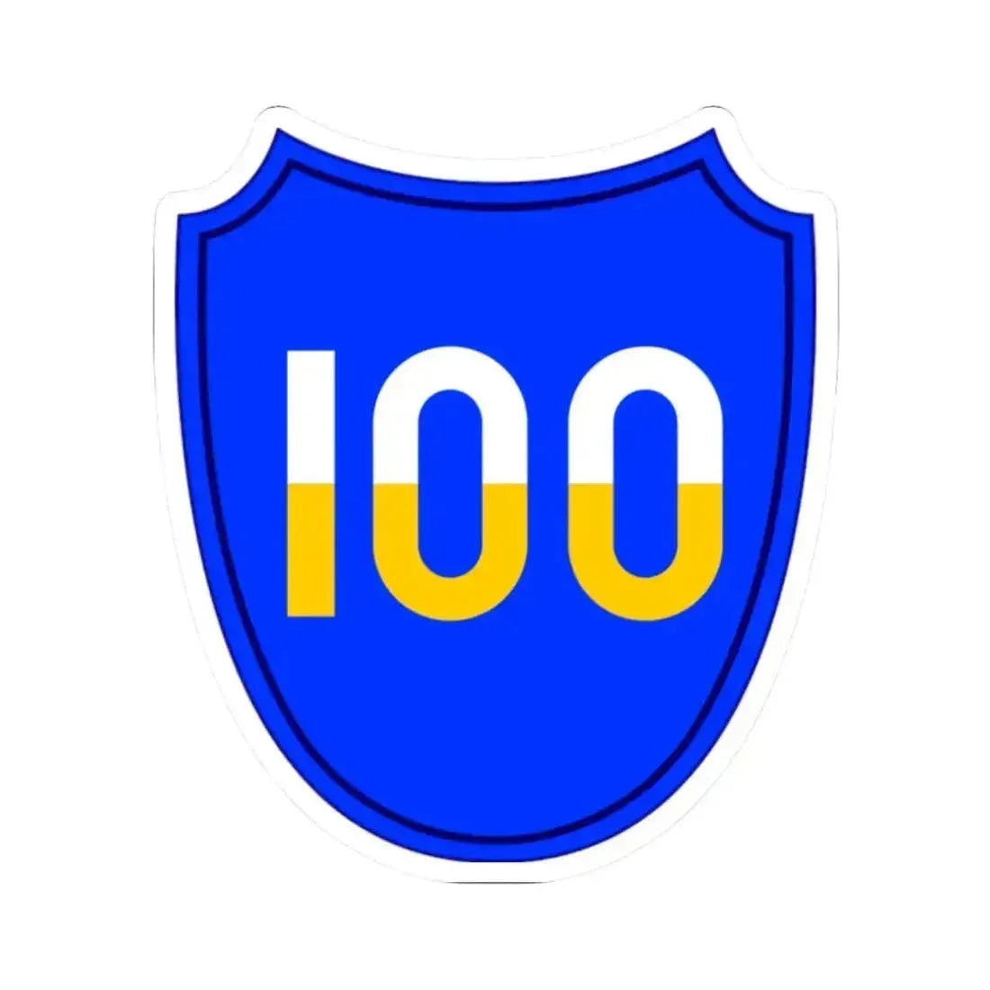 100th Infantry Division SSI (U.S. Army) STICKER Vinyl Kiss-Cut Decal - The Sticker Space