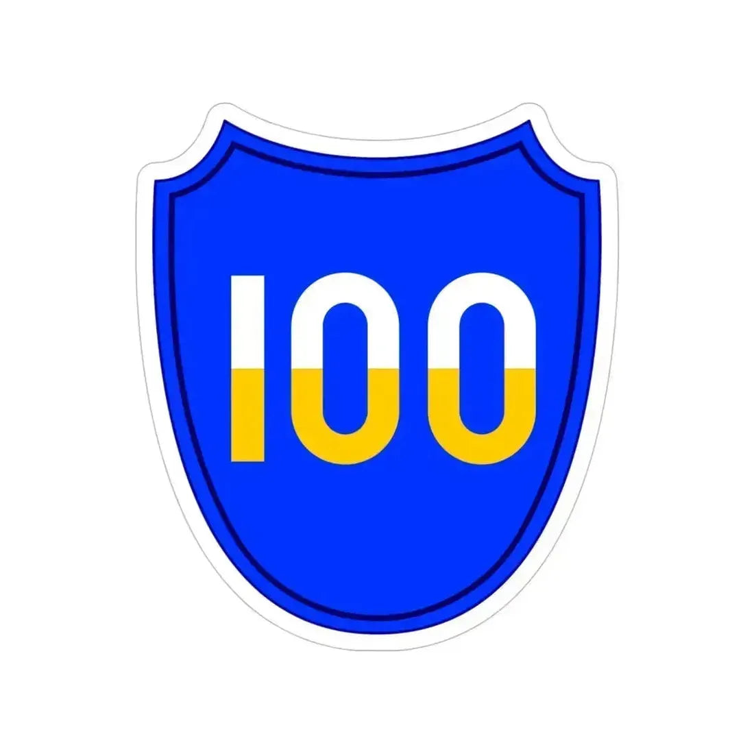 100th Infantry Division SSI (U.S. Army) Transparent STICKER Die-Cut Vinyl Decal 6 Inch - The Sticker Space