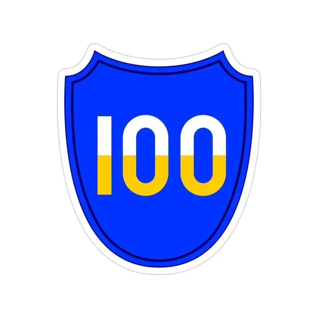 100th Infantry Division SSI (U.S. Army) Transparent STICKER Die-Cut Vinyl Decal - The Sticker Space