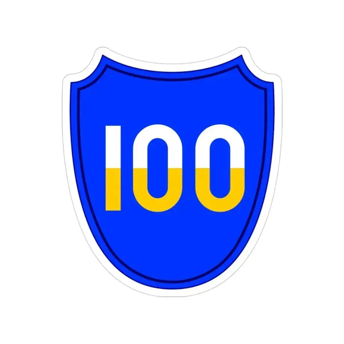 100th Infantry Division SSI (U.S. Army) Transparent STICKER Die-Cut Vinyl Decal - The Sticker Space