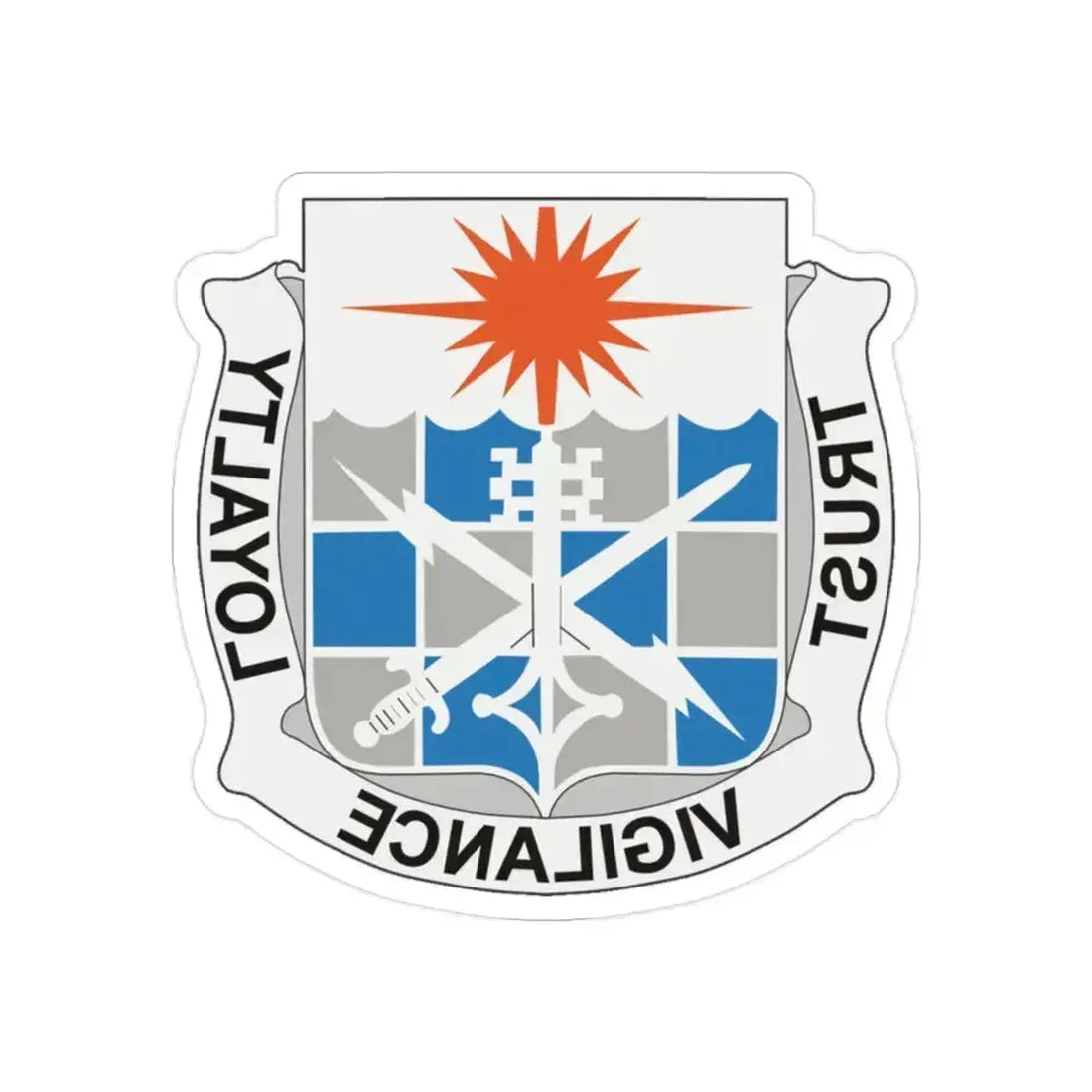 101 Military Intelligence Battalion (U.S. Army) REVERSE PRINT Transparent Die-Cut STICKER 2 Inch Die-Cut Transparent - The Sticker Space