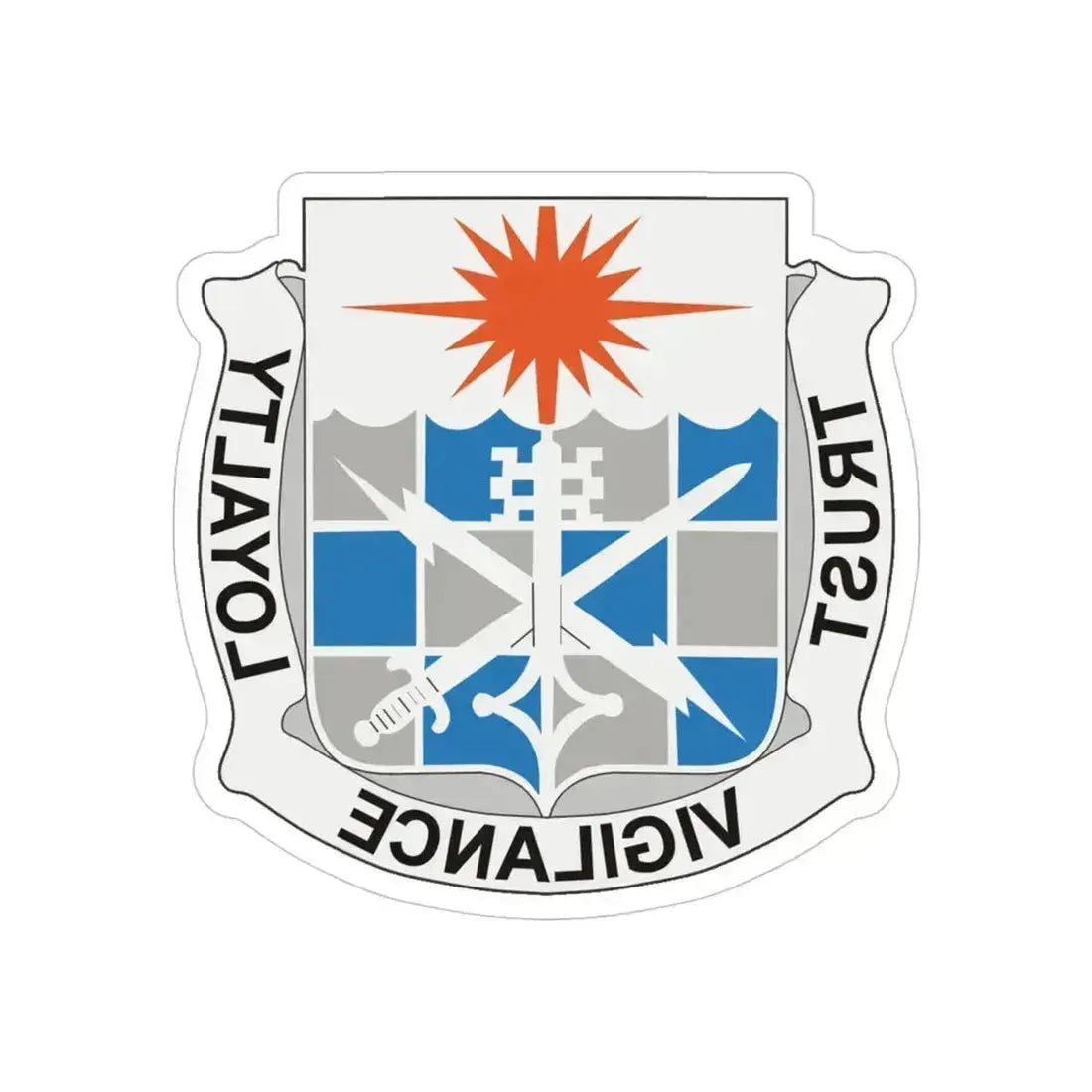 101 Military Intelligence Battalion (U.S. Army) REVERSE PRINT Transparent Die-Cut STICKER 4 Inch Die-Cut Transparent - The Sticker Space