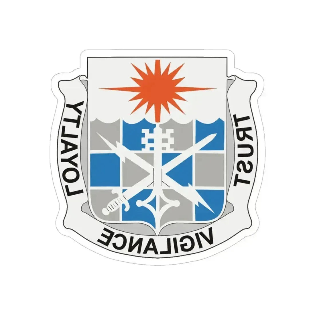 101 Military Intelligence Battalion (U.S. Army) REVERSE PRINT Transparent Die-Cut STICKER 5 Inch Die-Cut Transparent - The Sticker Space