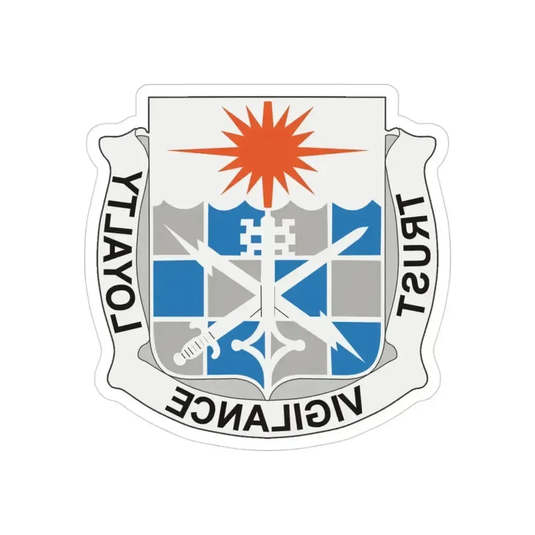 101 Military Intelligence Battalion (U.S. Army) REVERSE PRINT Transparent Die-Cut STICKER - The Sticker Space