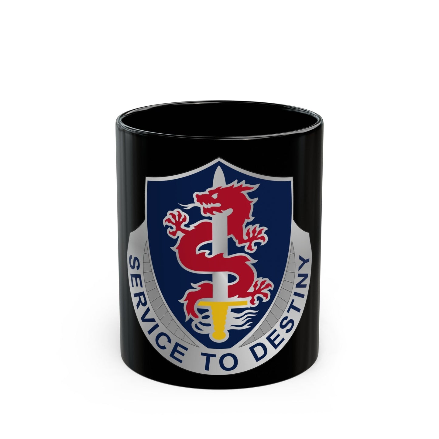 101 Personnel Services Battalion (U.S. Army) Black Coffee Mug-11oz-The Sticker Space