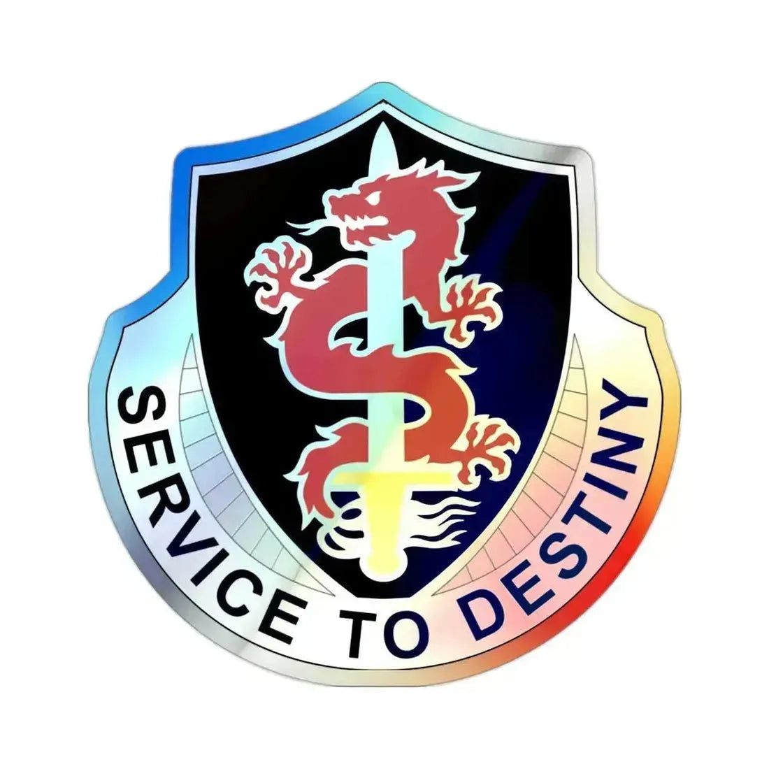 101 Personnel Services Battalion (U.S. Army) Holographic STICKER Die-Cut Vinyl Decal 2 Inch Holographic - The Sticker Space