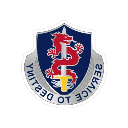 101 Personnel Services Battalion (U.S. Army) REVERSE PRINT Transparent Die-Cut STICKER 2 Inch Die-Cut Transparent - The Sticker Space