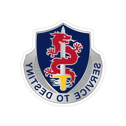 101 Personnel Services Battalion (U.S. Army) REVERSE PRINT Transparent Die-Cut STICKER 5 Inch Die-Cut Transparent - The Sticker Space