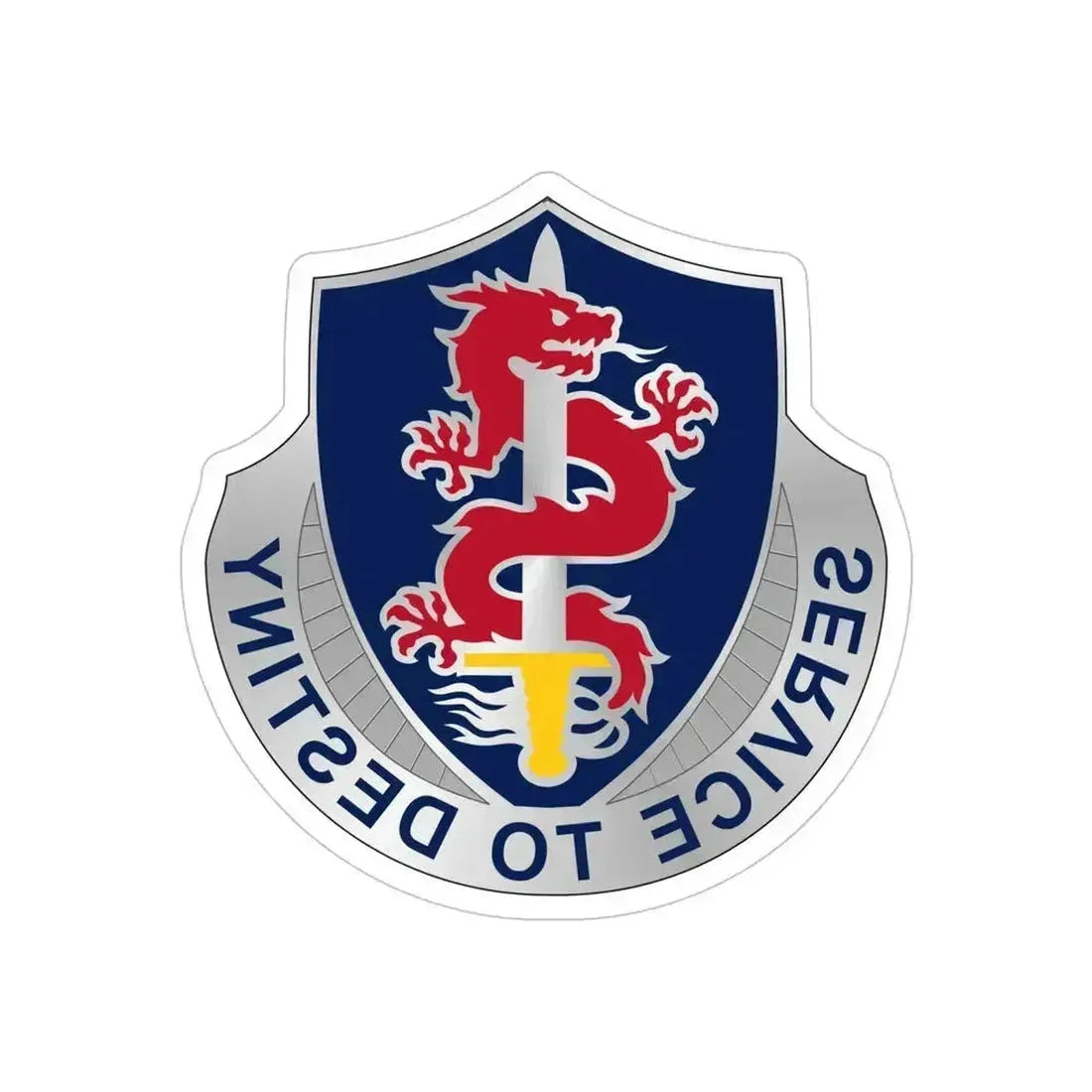 101 Personnel Services Battalion (U.S. Army) REVERSE PRINT Transparent Die-Cut STICKER 6 Inch Die-Cut Transparent - The Sticker Space