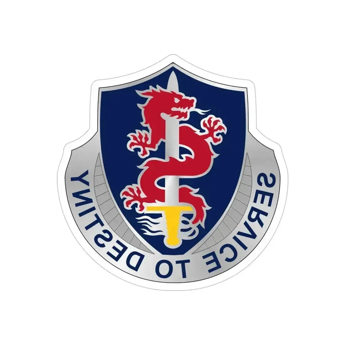 101 Personnel Services Battalion (U.S. Army) REVERSE PRINT Transparent Die-Cut STICKER - The Sticker Space