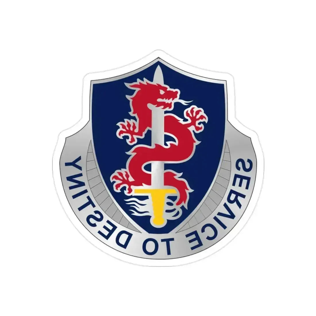 101 Personnel Services Battalion (U.S. Army) REVERSE PRINT Transparent Die-Cut STICKER - The Sticker Space