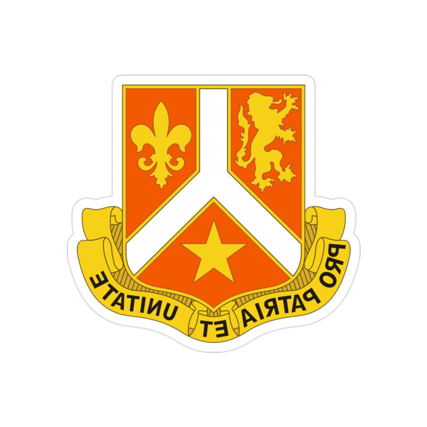 101 Signal Battalion (U.S. Army) REVERSE PRINT Transparent STICKER-2" × 2"-The Sticker Space