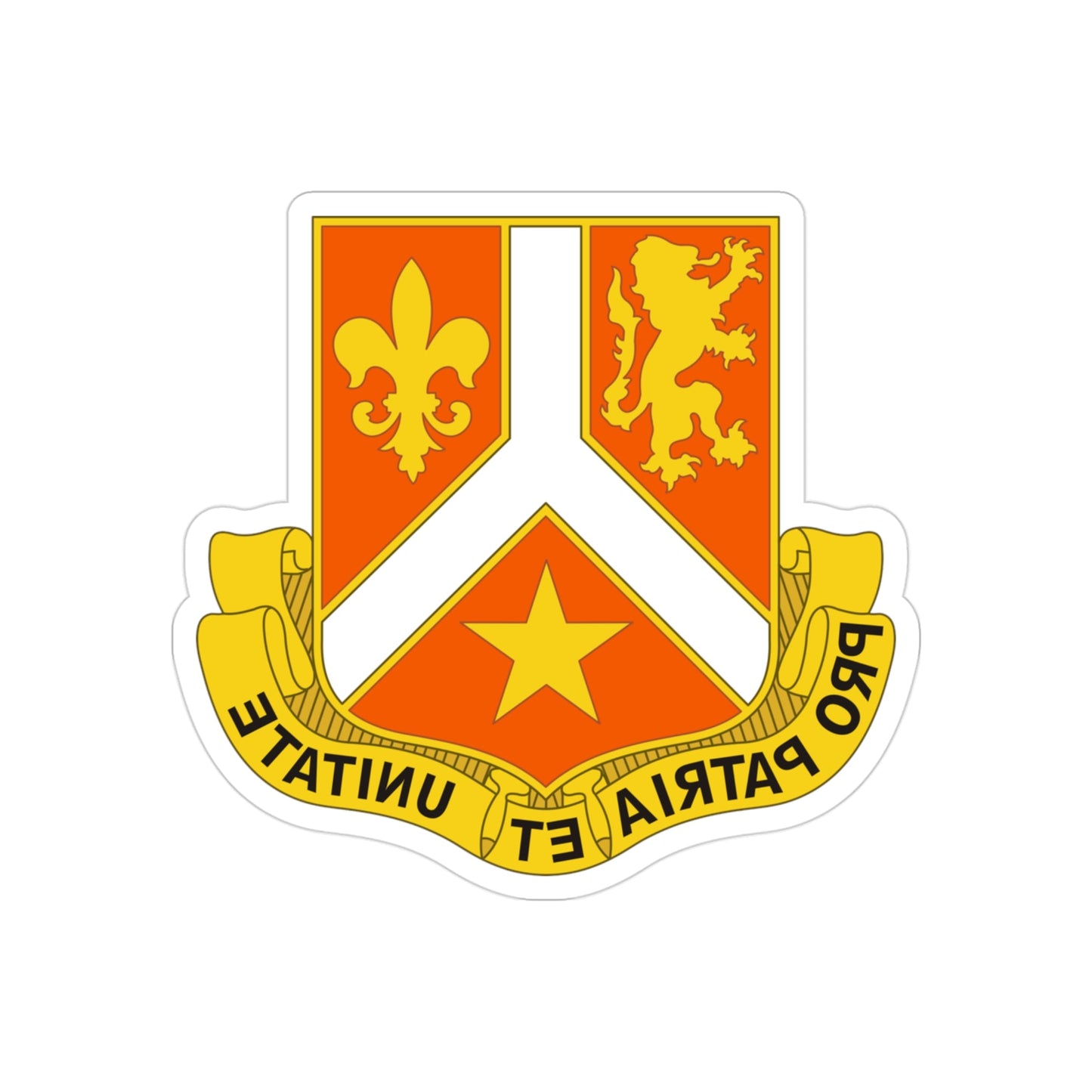 101 Signal Battalion (U.S. Army) REVERSE PRINT Transparent STICKER-3" × 3"-The Sticker Space