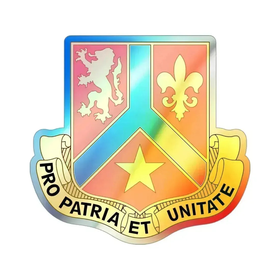 101 Signal Battalion (U.S. Army) Holographic STICKER Die-Cut Vinyl Decal 3 Inch Holographic - The Sticker Space