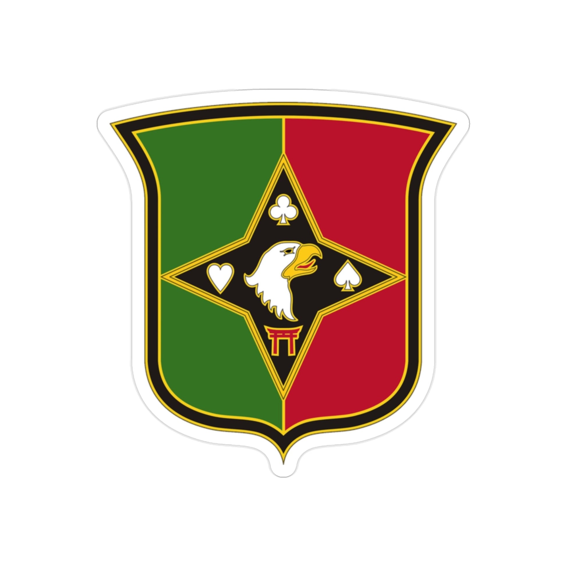 101 Sustainment Brigade 2 (U.S. Army) REVERSE PRINT Transparent STICKER-2" × 2"-The Sticker Space