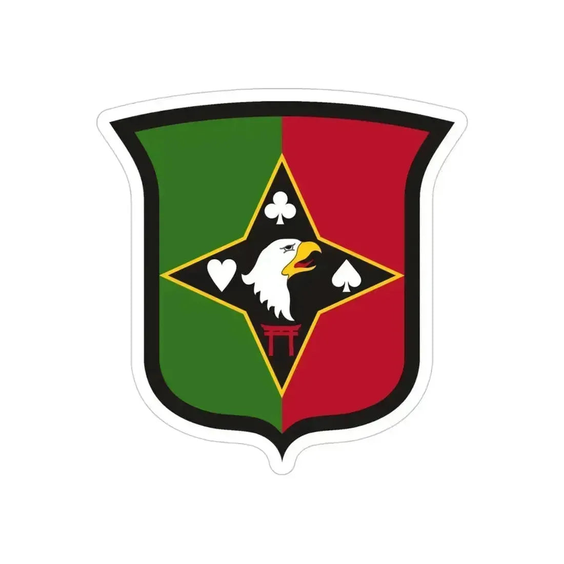 101 Sustainment Brigade (U.S. Army) REVERSE PRINT Transparent Die-Cut STICKER 4 Inch Die-Cut Transparent - The Sticker Space