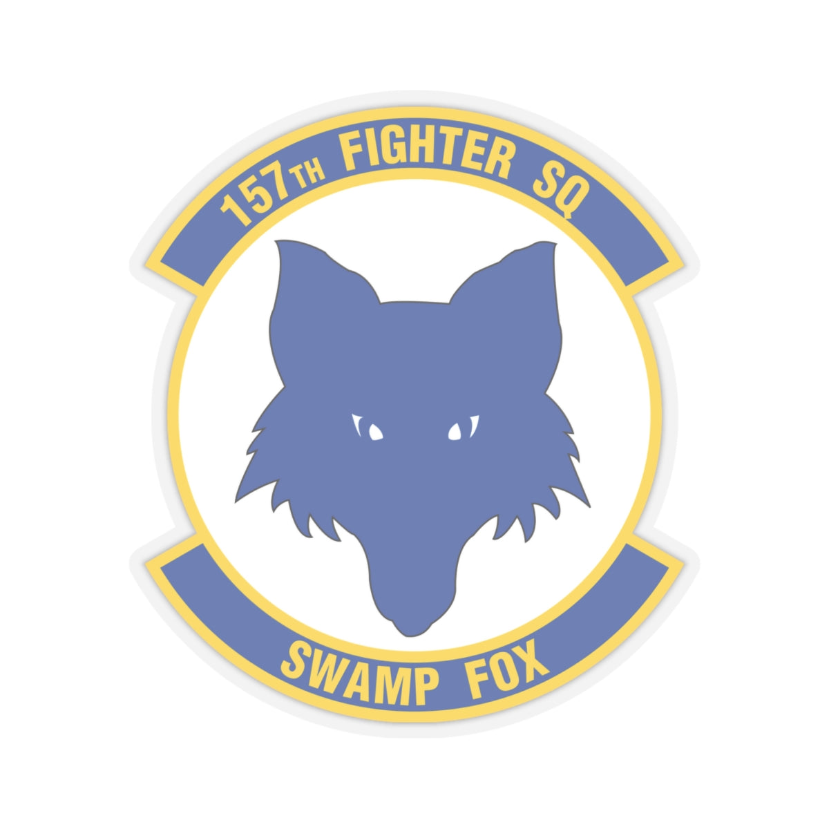 157 Fighter Squadron (U.S. Air Force) STICKER Vinyl Kiss-Cut Decal-4" × 4"-Transparent-The Sticker Space