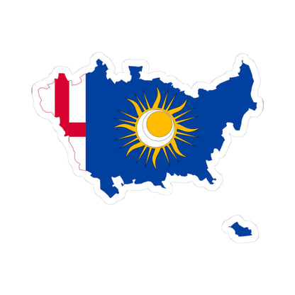 Flag map of the Province of Milan (Italy) STICKER Vinyl Kiss-Cut Decal