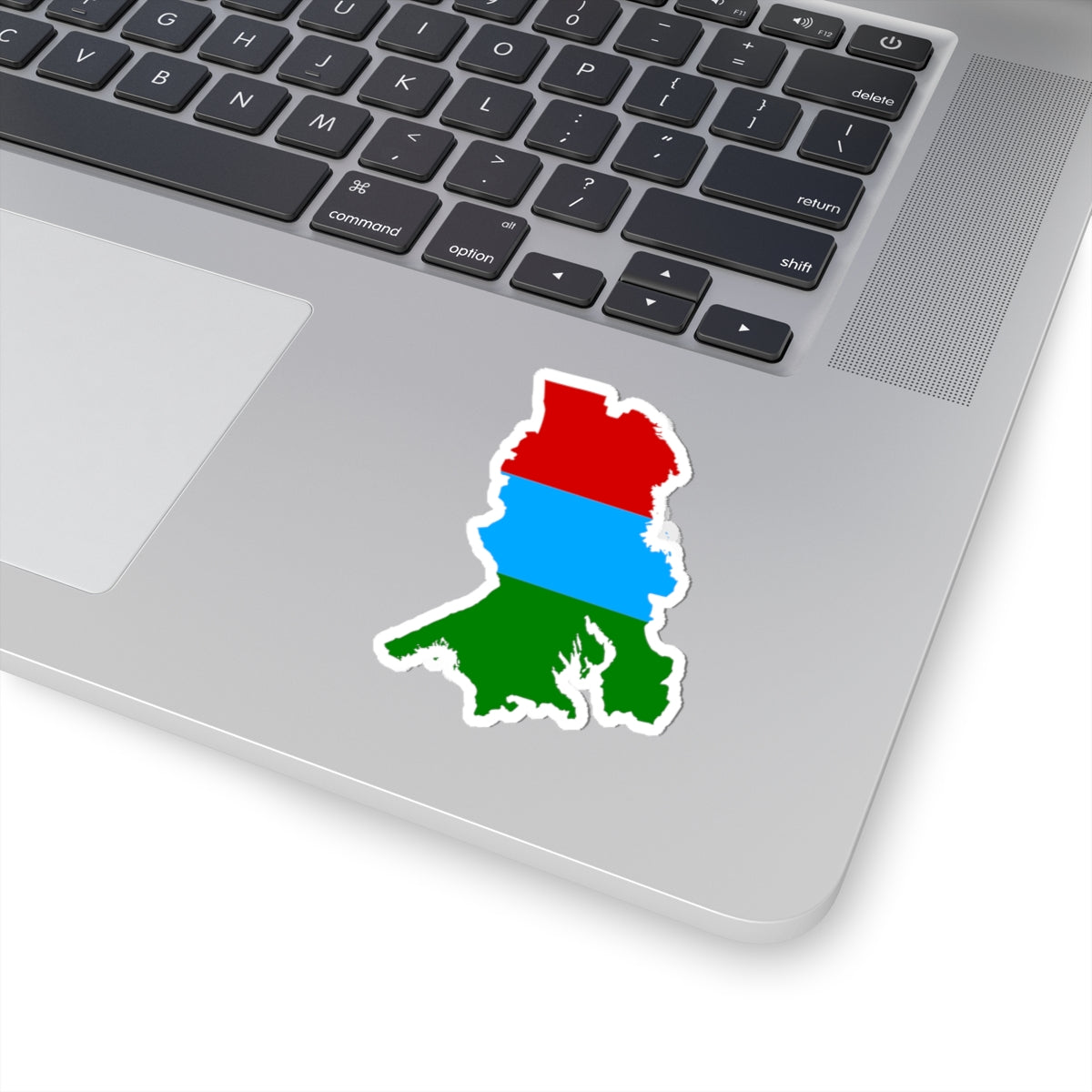 Flag map of the republic of Karelia (Russia) STICKER Vinyl Kiss-Cut Decal