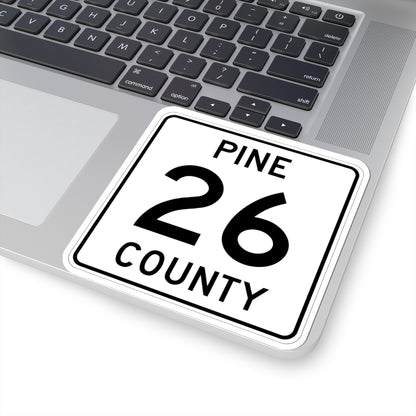 Pine County Route 26 MN (Minnesota) (Road Sign) STICKER Vinyl Kiss-Cut Decal