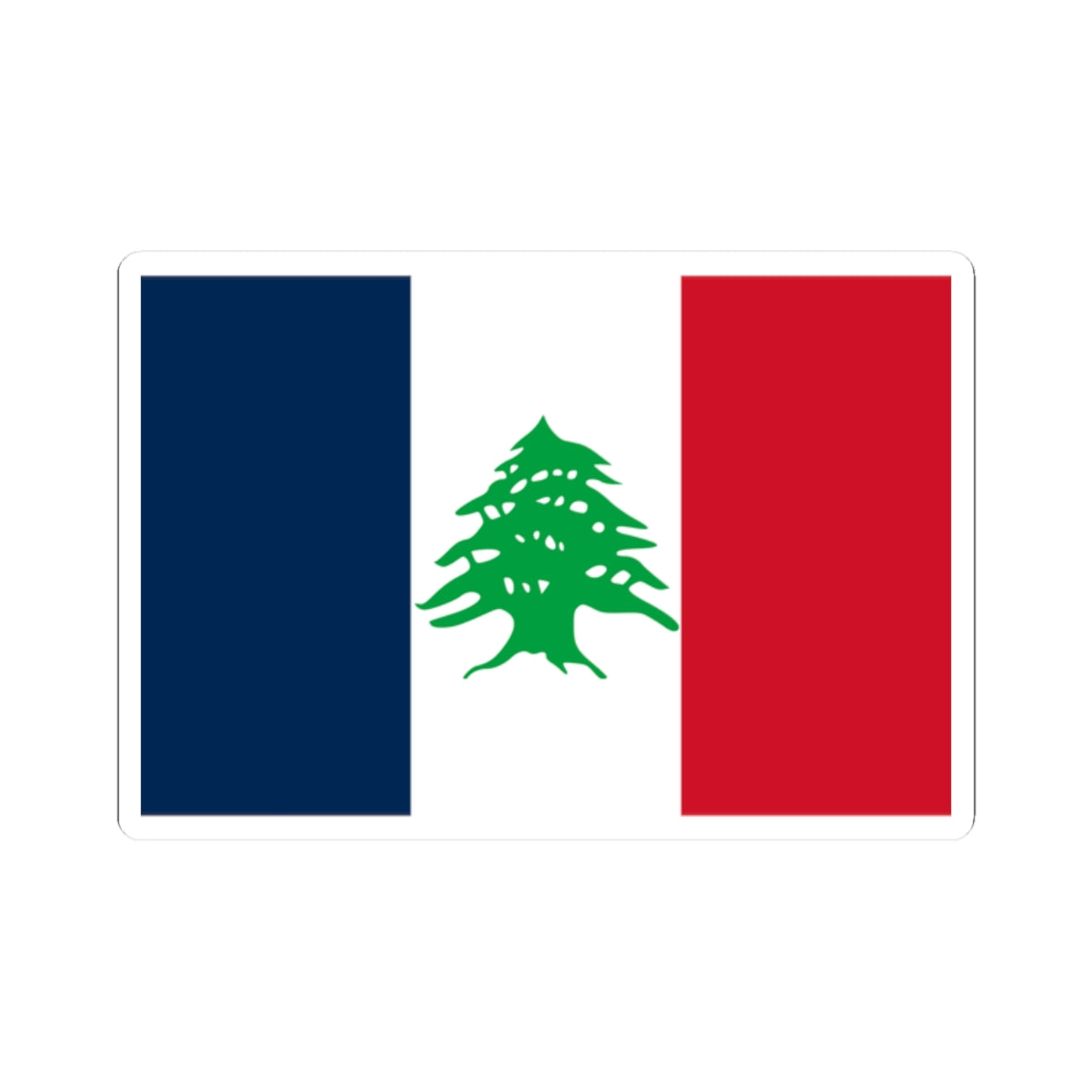 Flag of Lebanon during French Mandate 1920-1943 (Lebanon) STICKER Vinyl Kiss-Cut Decal