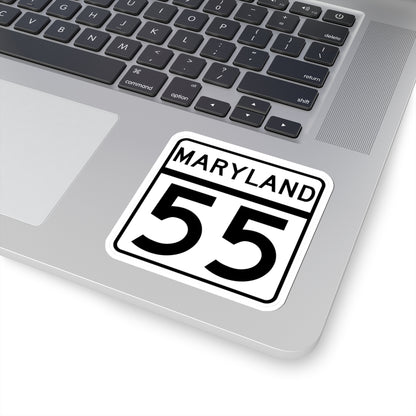 MD Route 55 (Maryland) (Road Sign) STICKER Vinyl Kiss-Cut Decal
