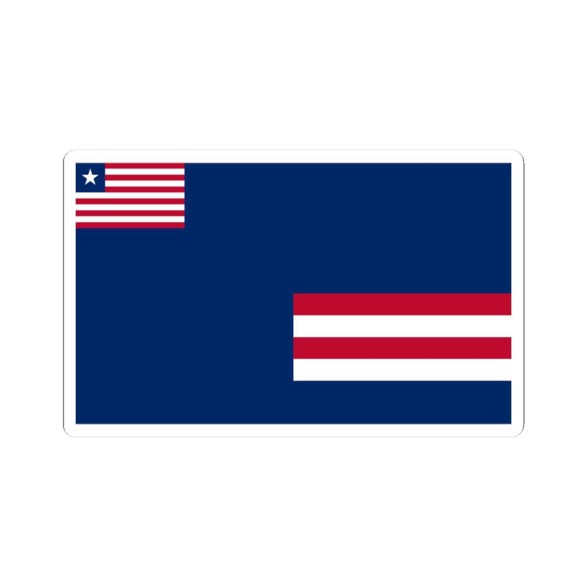 Flag of Grand Bassa County (Liberia) STICKER Vinyl Kiss-Cut Decal