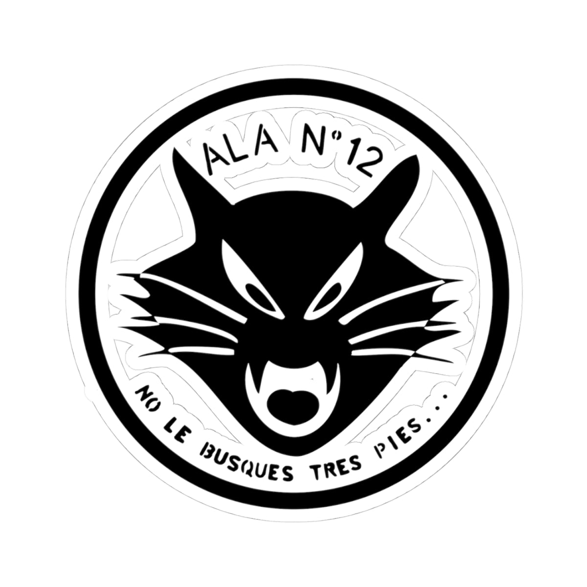 Ala12monocromo (Spain) (Coat of Arms) STICKER Vinyl Kiss-Cut Decal