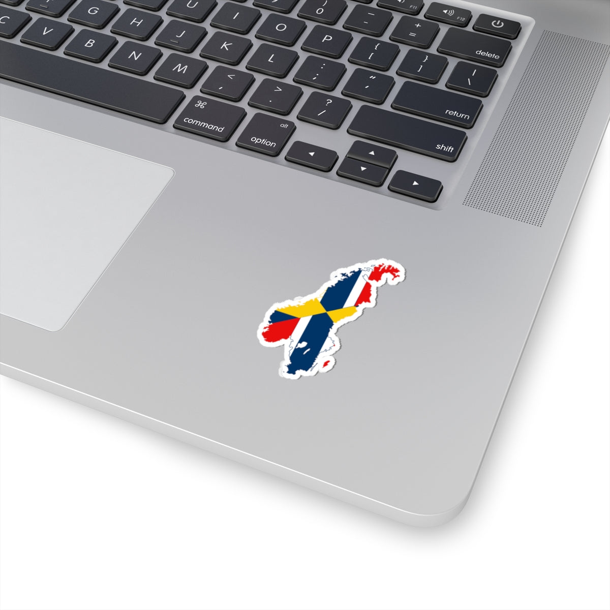 Flag-map of Sweden-Norway (Norway) STICKER Vinyl Kiss-Cut Decal
