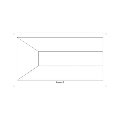 Flag of Kuwait colouring page (Kuwait) STICKER Vinyl Kiss-Cut Decal