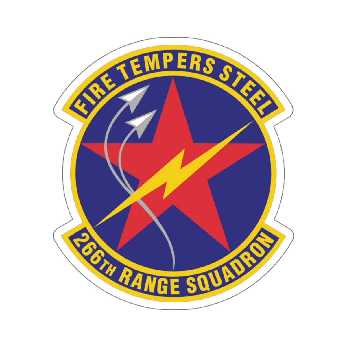 266th Range Squadron (U.S. Air Force) STICKER Vinyl Kiss-Cut Decal-4" × 4"-White-The Sticker Space